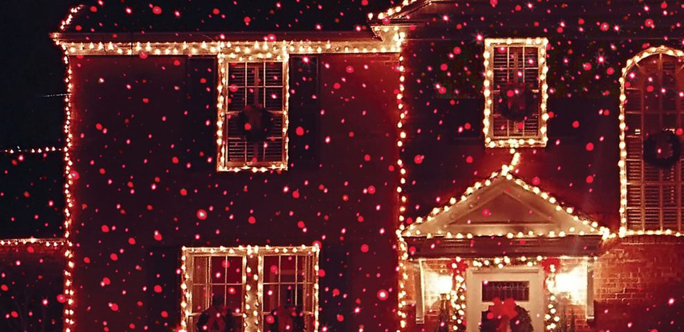 Proiettore di luci di Natale a LED Proiettore decorativo per interni ed esterni a soffitto impermeabile Luci natalizie per Natale Decorazioni di nozze Proiettore a luce di fiocco di neve 