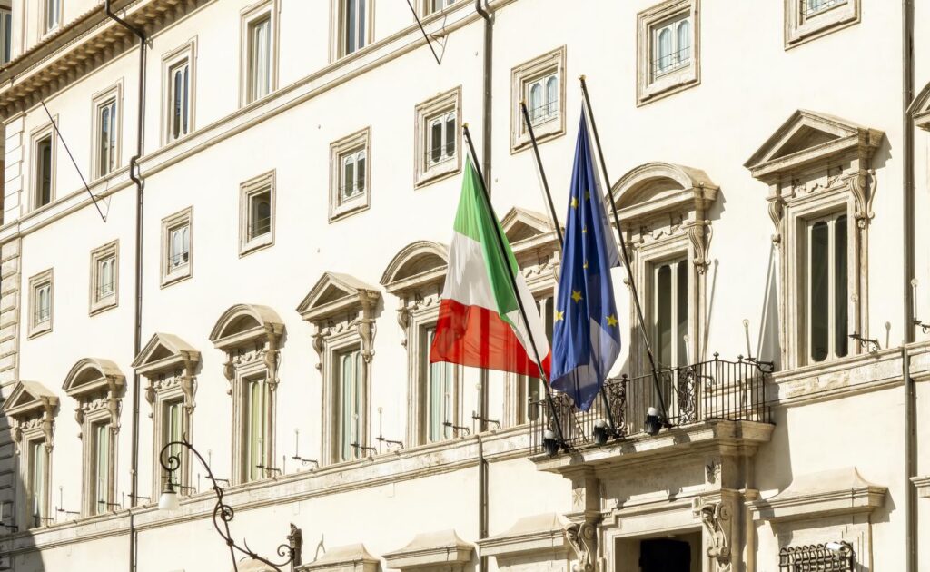 Facciata di Palazzo Chigi a Roma